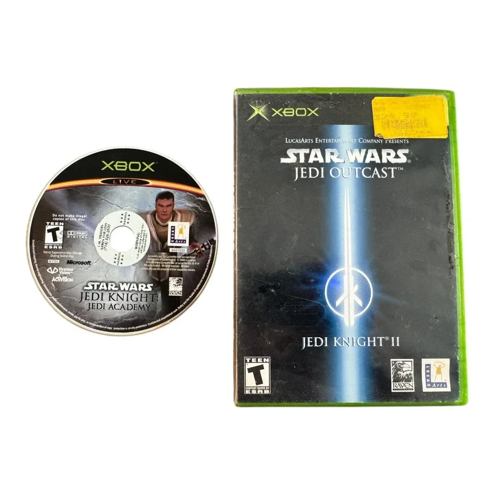 Star Wars Jedi Academy Jedi Outcast Republic Commando Xbox Video Games Lot 3‎